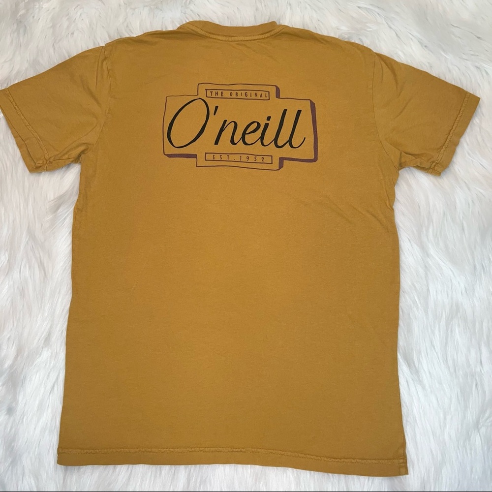 O’Neill Mustard Yellow Short Sleeve T Shirt Size Small